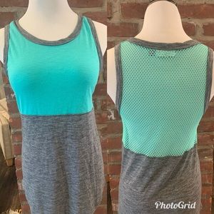 Teal and grey tank